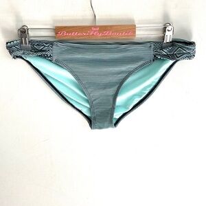 Hot water striped bikini bottom ONLY, Size L,‎ NWT